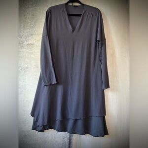 OSKA Bulgaria Steel Gray Cotton Dress, 2